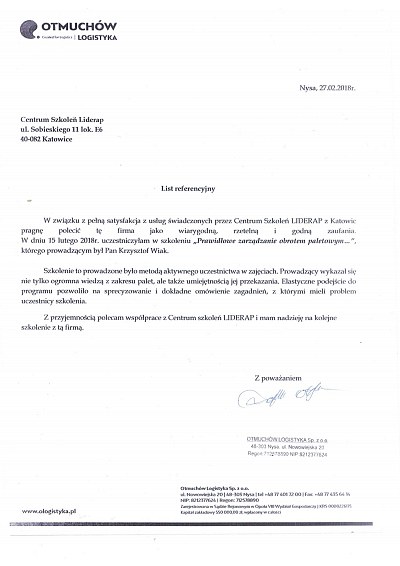 Otmuchów Logistyka Sp. z o.o.